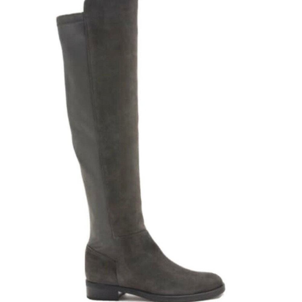 Blondo Tall Suede Knee-High Boots in Dark Gray